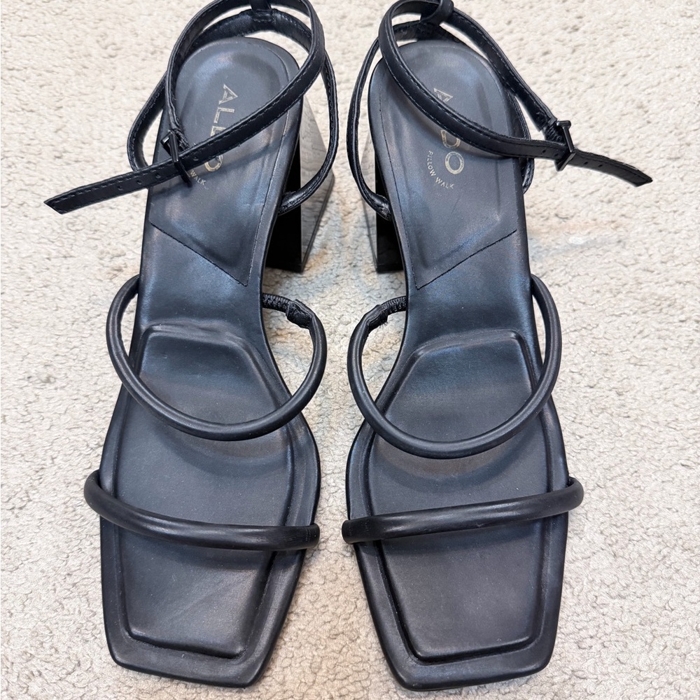 ALDO Chic Black Strappy Heels